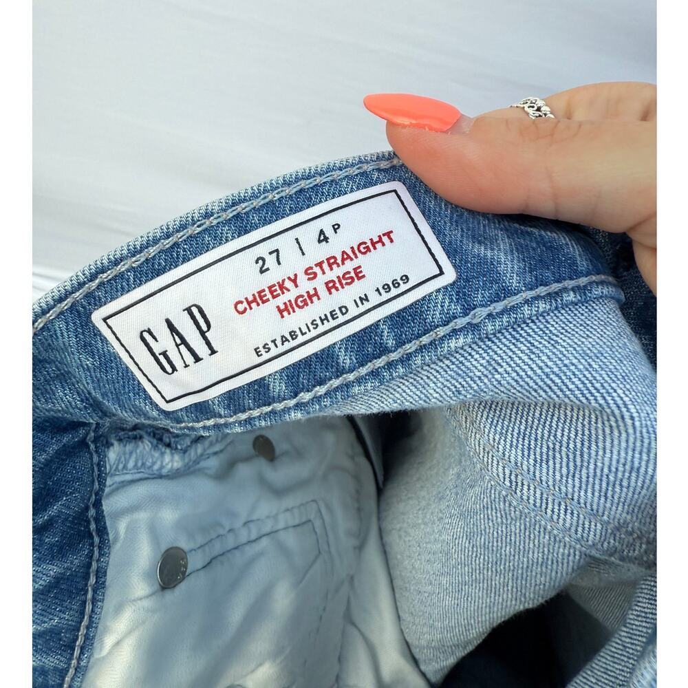 GAP Light Wash & Black High Waisted Straight Leg Jean Bundle Sz. 27/28 - Picture 12 of 14